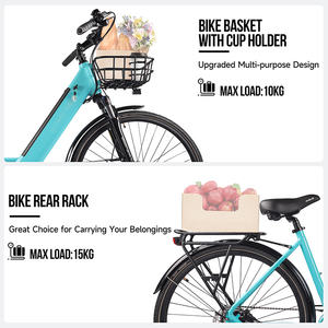 BAFANG 250 Вт Электрический городской велосипед, средний привод, датчик крутящего момента электровелосипеда, склад ЕС, рама из алюминиевого сплава, Электронная интеллектуальная литиевая батарея - Product Image 5