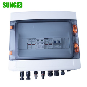 Caja combinadora <span class=keywords><strong>PV</strong></span> <span class=keywords><strong>Array</strong></span> DC para panel solar de 2 cuerdas DC 1000V 2in 1out con protección contra rayos DC <span class=keywords><strong>SPD</strong></span> caja de conexiones <span class=keywords><strong>PV</strong></span> - Product Image 1