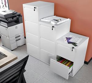 Archivador de Acero con 4 Cajones de Gran Capacidad, con Cerradura, para Oficinas en Casa, Talleres, Muebles de Oficina Ajustables, Organizador de Archivos Metálico - Product Image 6