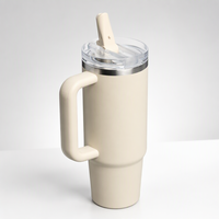 Gobelets isothermes en acier inoxydable, tasses de voyage isolées avec poignée pour l'extérieur, gobelets à café et à eau personnalisables avec logo