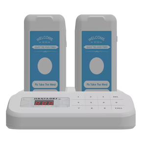 919 không dây không thấm nước bảng <span class=keywords><strong>buzzer</strong></span> 20-máy nhắn tin của khách hàng đợi cuộc gọi hệ thống rung màu xanh LED ánh sáng 433Mhz cho các bệnh viện nhà hàng - Product Image 3