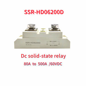 รีเลย์โซลิดสเตตอุตสาหกรรม SSR HD06100D HD0680D HD06120D HD06150D 24VDC ควบคุมด้วยไฟ DC 80A 100A 120A 150A 200A 300A 400A 500A - Product Image 2