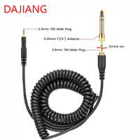 Câble audio stéréo DAJIANG en gros, 2,5 mm mâle vers 3,5 mm mâle, avec adaptateur 6,35 mm, cordon auxiliaire à ressort pour moniteur et casque