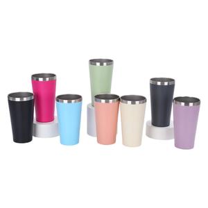 Stainless Steel Tumbler <b>Insulated</b> Travel <b>Mug</b> 16oz Portable Outdoor Cup Solid Color Tapered Design - Product Image 4