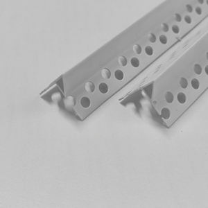 Profilés d'<span class=keywords><strong>angle</strong></span> en PVC de haute qualité pour cloisons sèches, vente directe usine, <span class=keywords><strong>gris</strong></span> perforé, pour plafonds décoratifs, design moderne pour appartements - Product Image 2