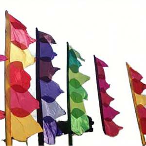 Drapeau balinais 75x400cm avec mât en fibre de verre, style réglable pour la suspension ou le dépliage, drapeau de festival extérieur - Product Image 4