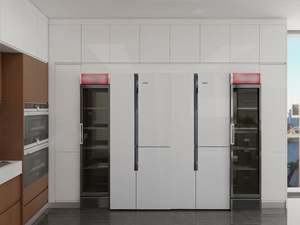 Armoires de cuisine modernes sur mesure avec finition mélamine, comptoirs en stratifié contreplaqué, y compris dosseret - pour usage domestique - Product Image 5