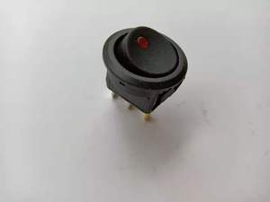 Round Rocker <b>Switch</b> KCD1 On-off Rocker <b>Switch</b> 3 Pin with LED <b>Lamp</b> Illumination 12V Round Mini Rocker Toggle <b>Switch</b> - Product Image 2
