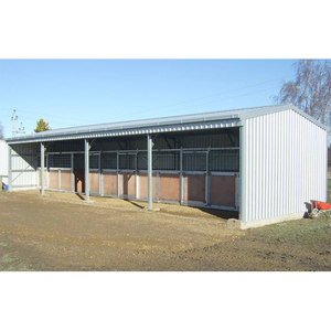 設計鉄骨建築金属納屋家畜シェルタープレハブ馬屋根付き安定 - Product Image 4