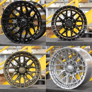 Rines de Aluminio Forjado <span class=keywords><strong>VEX</strong></span> Personalizados 6061 T6 de 17, 18 y 20 Pulgadas 6x139.7 en Negro Brillante para Toyota Tacoma, 4Runner y Tundra - Product Image 4