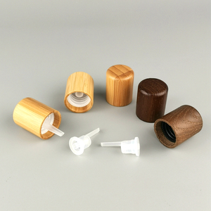 Flacone in Vetro Ambrato da 10ml per Oli Essenziali, Bottiglia in Vetro Smerigliato Marrone Ambrato con Tappo a Vite in Legno di Bambù da 18mm per Oli Essenziali - Product Image 3