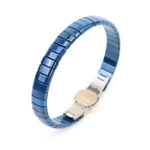 Phong Cách Mới Của Nam Giới Thép Không Gỉ Vòng Đeo Tay Phụ Nữ Nhiều Màu Vòng Đeo Tay Với Từ Kada Khóa Biểu Tượng Tùy Chỉnh Người Đàn Ông Vòng Đeo Tay Gốm - Product Image 4