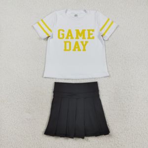 Personalizado Top bebé niña adorable Boutique Blanco GAME DAY vinilo estampado Top chico niño abrigo invierno diseño niño ropa cremallera conjunto - Product Image 6