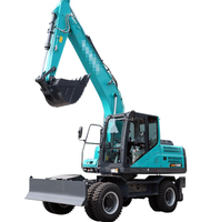 Excavatrice hydraulique sur roues moyenne SWE150W de 13,85 tonnes, pelleuse rapide sur roues