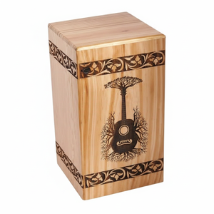 โกศใส่ศพทำจากไม้สีน้ำตาลสำหรับผู้ชายผู้หญิงและผู้ใหญ่ตกแต่งโลโก้ได้ตามต้องการ - Product Image 1