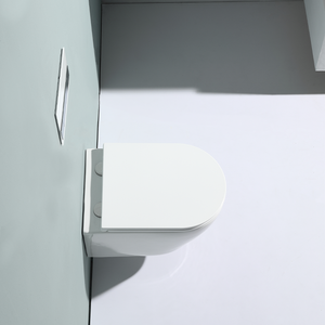 Norme européenne sanitaire Toilette suspendue murale flottante sans rebord Toilette suspendue murale Toilette ronde suspendue <span class=keywords><strong>Wc</strong></span> Suspendus - Product Image 3