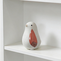 Ensemble de décorations d'oiseaux en céramique sur le thème de la famille, figurines d'oiseaux minimalistes faites à la main, vente en gros, cadeaux de décoration pour la maison