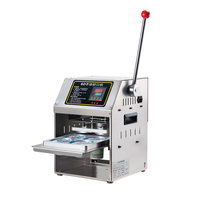 Machine de scellage manuelle de comptoir facile à utiliser pour pots de yaourt, scelleuse thermique hermétique pour l'emballage des petites entreprises alimentaires et des pâtisseries