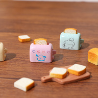 Mini-réplique de grille-pain en résine, modèle alimentaire de simulation avec effet d'huile coulante, accessoires de scène DIY, accessoires de style créatif
