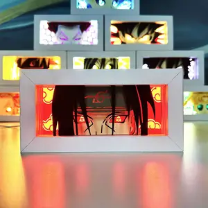 115 designs Mixed Anime light up boxes 3D Anime paper carving lamp for promotional gifts