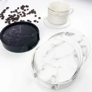Подставка под столик из искусственной кожи с силиконовым покрытием для кофе
