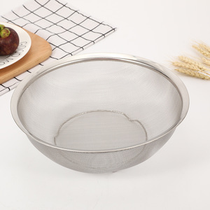 Stainless Steel Wide Rim <b>Mesh</b> Basket 2 Sizes Kitchen Fruit Vegetable Drain <b>Strainer</b> Colander - Product Image 4