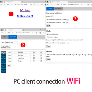 Zhong Xiaoxiao Đồng Hồ Múi Giờ 3 Thương Hiệu Đồng Hồ Led Nhiều Vùng Gắn Tường Lớn Đồng Hồ Kỹ Thuật Số GPS - Product Image 6
