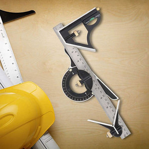 Multi-fonction Combinaison Carré Angle Règle 45 degré de charpentier carré 300MM Portable - Product Image 5