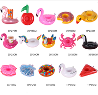 Porte-gobelet gonflable en PVC pour piscine, jouet d'eau, flamant rose, cygne, Fruit flottant, porte-gobelet