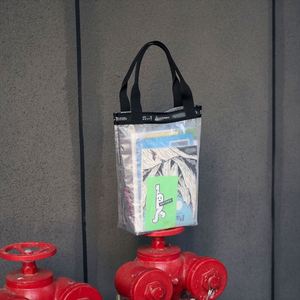 Sac fourre-tout urbain léger en PE, imperméable, semi-transparent, avec fermeture éclair et poignée renforcée pour les trajets quotidiens, les voyages et le shopping - Product Image 3
