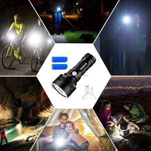 Lampe <span class=keywords><strong>torche</strong></span> multifonctionnelle pour l'extérieur P70 <span class=keywords><strong>longue</strong></span> <span class=keywords><strong>portée</strong></span> haute puissance Lumen Lampe <span class=keywords><strong>torche</strong></span> à LED portable <span class=keywords><strong>rechargeable</strong></span> par USB Lampe de poche tactique - Product Image 6
