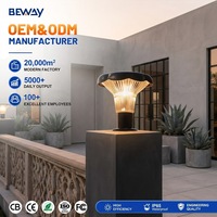 Lampe de colonne de parc de haute qualité, durable dans les conditions météorologiques difficiles en extérieur, matériau ABS, 30 W, éclairage solaire de jardin tout-en-un