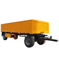 Petite remorque agricole à 4 roues, acier, capacité maximale de 30 tonnes, système de freinage à double ligne, mini-remorque pour tracteur agricole