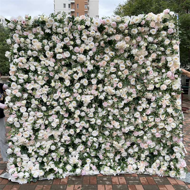 White pink greenery05