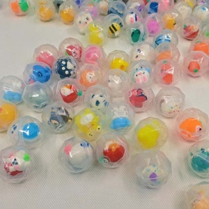 Oeuf torsadé <span class=keywords><strong>en</strong></span> <span class=keywords><strong>plastique</strong></span> Transparent de 32mm Surprise Gachapon Distributeur automatique Capsule Jouets <span class=keywords><strong>Boule</strong></span> de diamant Rempli Jouet promotionnel - Product Image 2