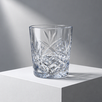 Mug à bière classique populaire de 325 ml en plastique PS à coupe basse, motif diamant, avec motifs scintillants pour fêtes, bars et usage domestique - Vin, eau et thé