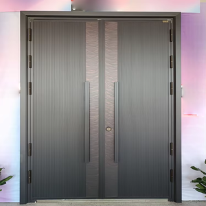 TECHTOPモダンな高級金属製ダブルドア厚手の葉のフロントカービング、ハウス用スチールゲートまたはプージャルーム用 - Product Image 4