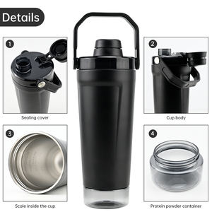 Özel Logolu 20oz Paslanmaz Çelik Vakumlu İzoleli Shaker Şişe, Sızdırmaz Kapaklı, BPA İçermez, Spor Salonu ve Dış Mekan Kullanımı İçin Çevre Dostu - Product Image 2