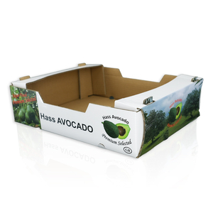 Caja <span class=keywords><strong>de</strong></span> Cartón Corrugado para Frutas con Logotipo Personalizado, Bandeja <span class=keywords><strong>de</strong></span> Cartón para Empaque <span class=keywords><strong>de</strong></span> Aguacates - Product Image 3