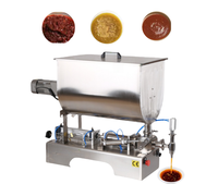 Machines de remplissage semi-automatiques de bouteilles de 80 L pour crème, pâte de haricots, liquide, huile, miel, sucre, pompe à piston pour le remplissage de liquides épais