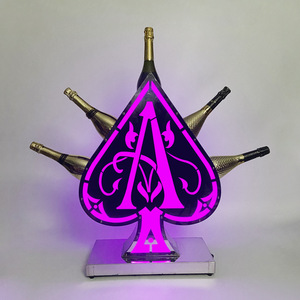 Type Light Ace Of Spades LED Wine <b>Rack</b> With Color Changing Lights For <b>Bar</b> Display - Product Image 3