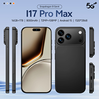 Nouveauté 2025 – Étui étanche pour smartphone I17 Pro 5G d'origine, 16+1 To, Android 15, appareil photo arrière 108 MP, processeur Deca Core
