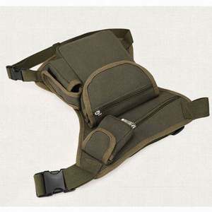 Sac de jambe sportif multifonctionnel tactique en polyester noir imperméable pour homme avec fermeture éclair - Product Image 6