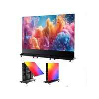 Écran d'affichage LED portable pliable GOB P1.8 P2.5 ultra fin double face tri-pliant pour intérieur et extérieur, idéal pour les magasins