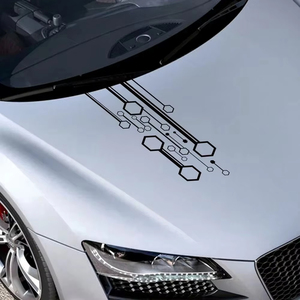 Autocollant en vinyle pour capot de <span class=keywords><strong>voiture</strong></span>, style Hexagon Tech, motif géométrique en nid d'abeille, autocollant décoratif pour capot de <span class=keywords><strong>voiture</strong></span> - Product Image 3