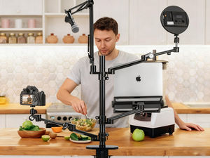 Nouveau jeu multi-machine support de support de diffusion en direct ordinateur portable tablette Microphone support de bureau beauté remplissage <span class=keywords><strong>Photo</strong></span> Studio accessoires - Product Image 5