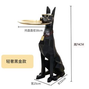 Figurine Oem Odm Dog Hold Tray Resin Diy Figurine Dog Resin <strong>Doberman</strong> Dog Resin Crafts Fujian - Product Image 3