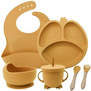 Juego de Vajilla de Silicona para Bebé de 6 Piezas, para Uso Diario, Apto para Microondas y Lavavajillas, Ecológico, Libre de BPA, Venta al Por Mayor - Product Image 5