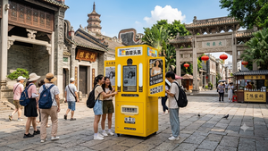 Kiosque <span class=keywords><strong>photo</strong></span> rétro Vintage Chronicle : Station de souvenirs journaliers en acier inoxydable, impression en libre-service, compatible multi-appareils, SLR - Product Image 4