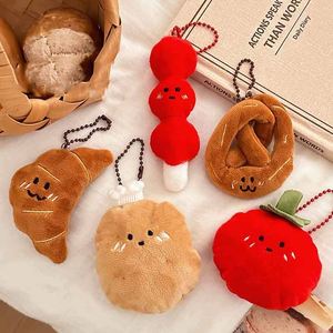 Custom Wholesale Creative Cute Hamburger Bun Keychain Plush Doll Bag Pendant Girl Doll Food Play <b>Key</b> <b>Chain</b> Pendant - Product Image 2